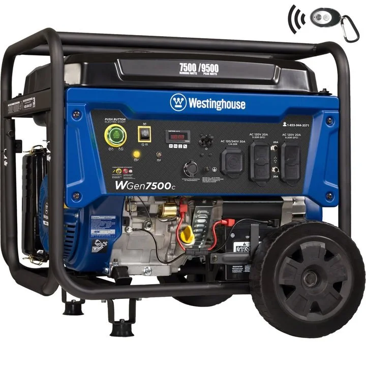 Westinghouse WGen7500c 9500 Peak Watt Portable Generators. - Image 1